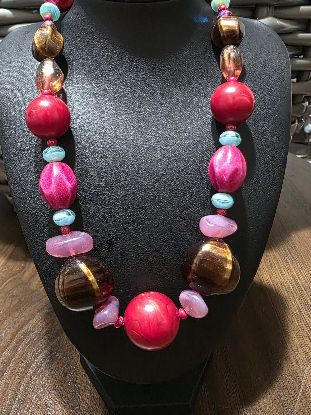 Chunky Statement Beaded Necklace